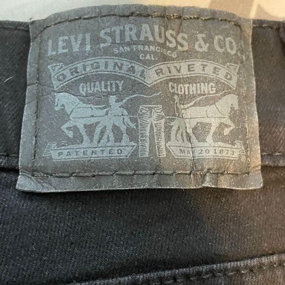 Levi's 724 High Rise Straight Leg Jeans Soft Black Denim 29 - Picture 7 of 11